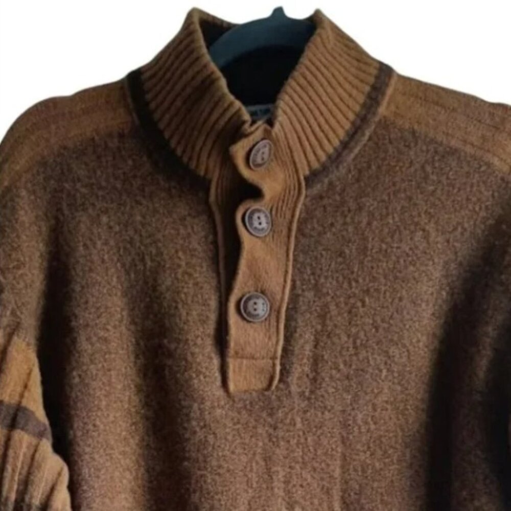 XXL🍂Men's Marlboro classics (MCS) Brown Brandy Wool Blend Sweater Pullover